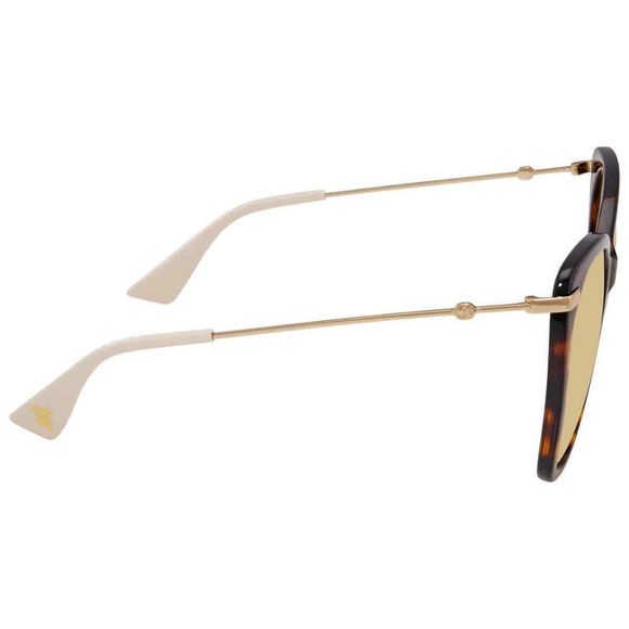 New Gucci Havana and Gold Butterfly Women\'s Sunglasses